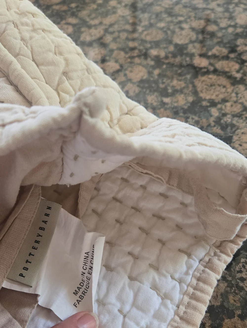 2 Pottery Barn Quilted Pin Tuck Euro Sham